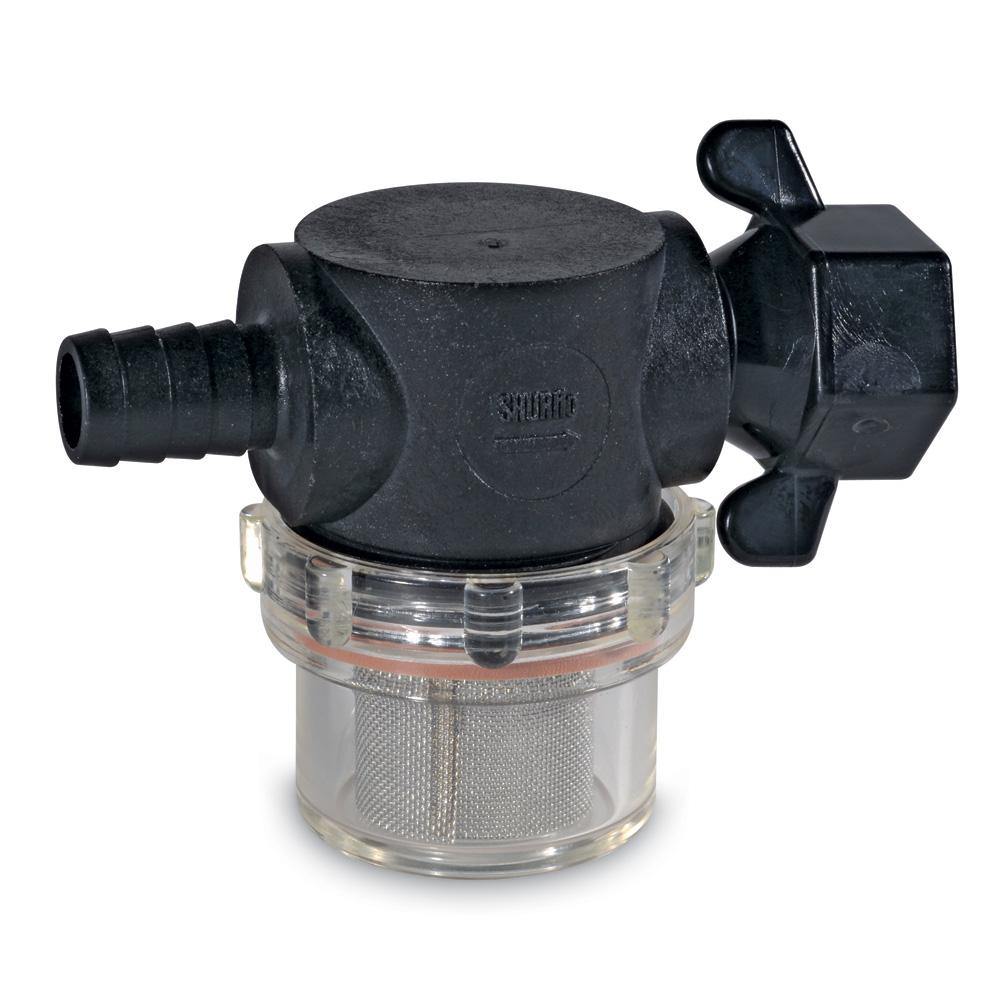 Shurflo by Pentair Swivel Nut Strainer - 1/2" Barb Inlet - Clear Bowl [255-325] - Bulluna.com