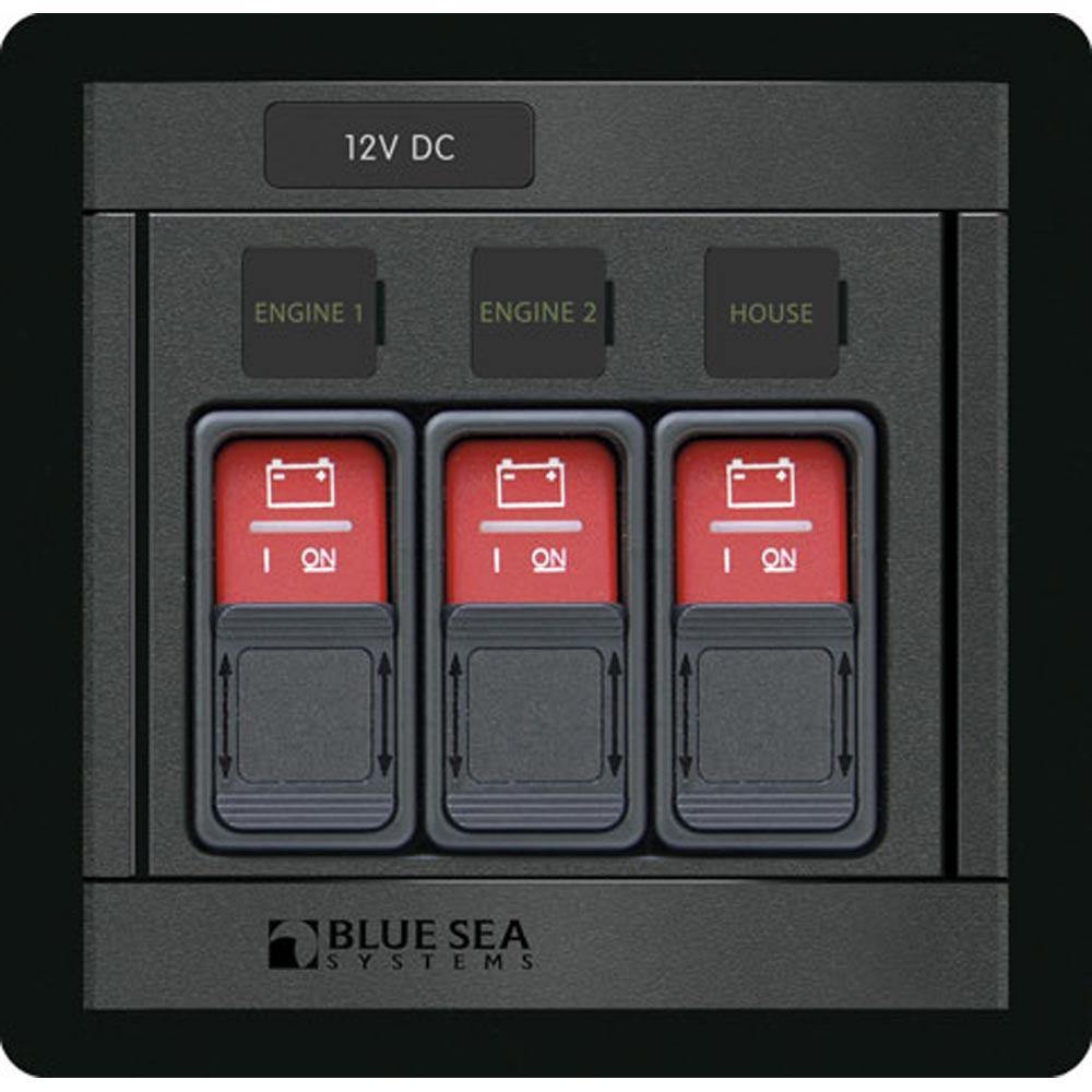 Blue Sea 1148 Remote Control Panel w/(3) 2145 Remote Control Contura Switch [1148] - Bulluna.com