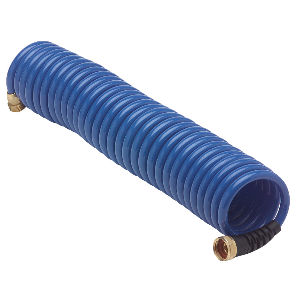 HoseCoil Blue Hose w/Flex Relief - 25' [HS2500HP] - Bulluna.com