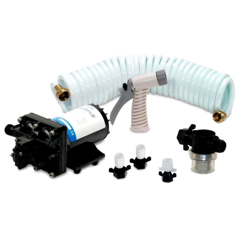 Shurflo by Pentair BLASTERII Washdown Kit - 12VDC, 3.5GPM w/25 Hose, Nozzle, Strainer  Fittings [4338-121-E07] - Bulluna.com