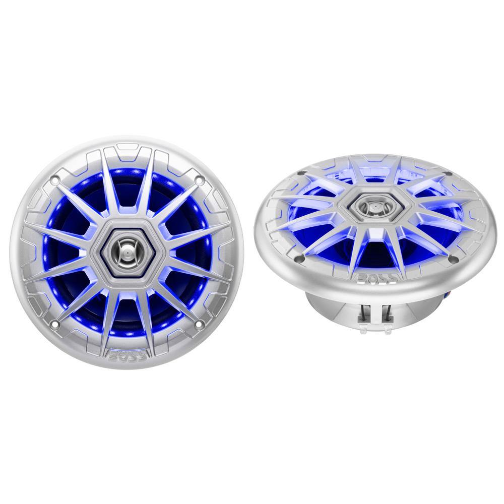 Boss Audio MRGB65S 6.5" 2-Way Coaxial Marine Speakers w/RGB LED Lights [MRGB65S] - Bulluna.com