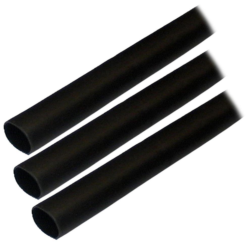 Ancor Adhesive Lined Heat Shrink Tubing (ALT) - 1/2" x 3" - 3-Pack - Black [305103] - Bulluna.com