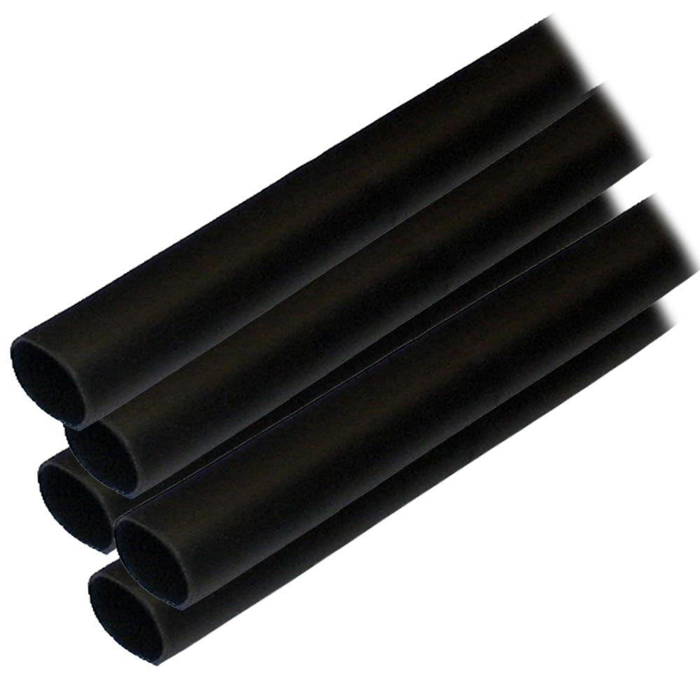 Ancor Adhesive Lined Heat Shrink Tubing (ALT) - 1/2" x 12" - 5-Pack - Black [305124] - Bulluna.com