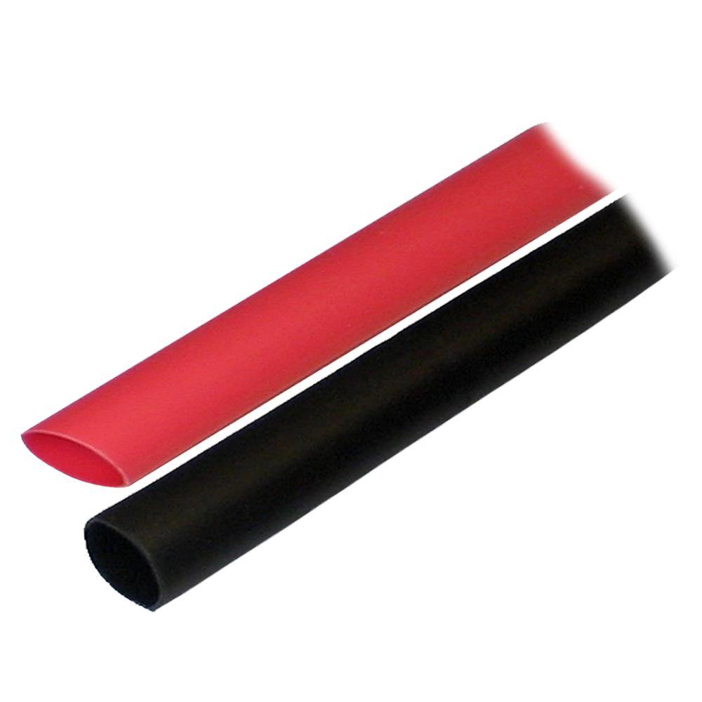 Ancor Adhesive Lined Heat Shrink Tubing (ALT) - 1/2" x 3" - 2-Pack - Black/Red [305602] - Bulluna.com