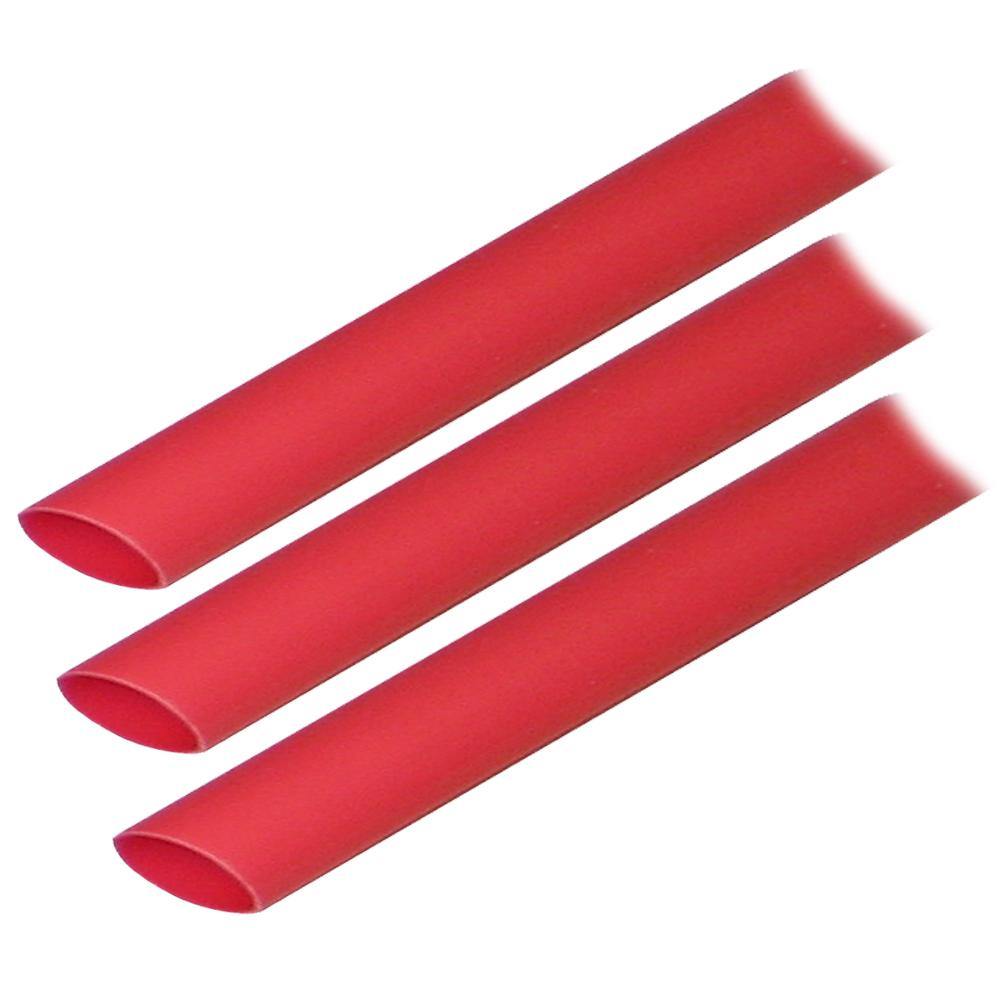 Ancor Adhesive Lined Heat Shrink Tubing (ALT) - 1/2" x 3" - 3-Pack - Red [305603] - Bulluna.com