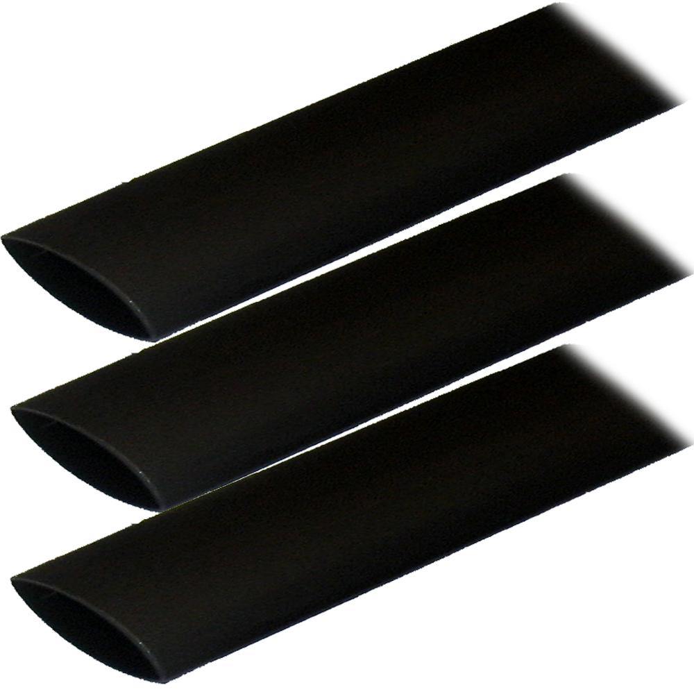 Ancor Adhesive Lined Heat Shrink Tubing (ALT) - 1" x 12" - 3-Pack - Black [307124] - Bulluna.com