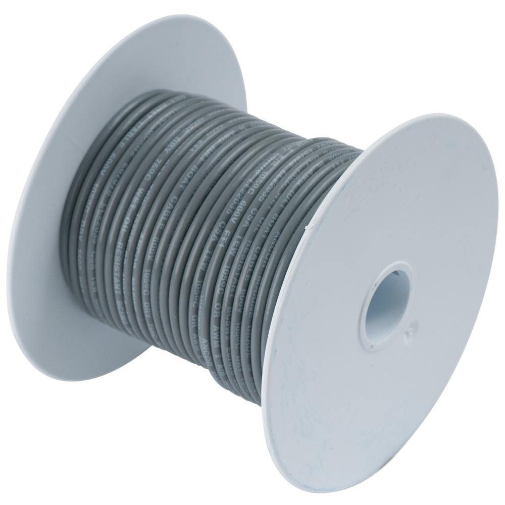 Ancor Grey 18 AWG Tinned Copper Wire - 35' [180403] - Bulluna.com