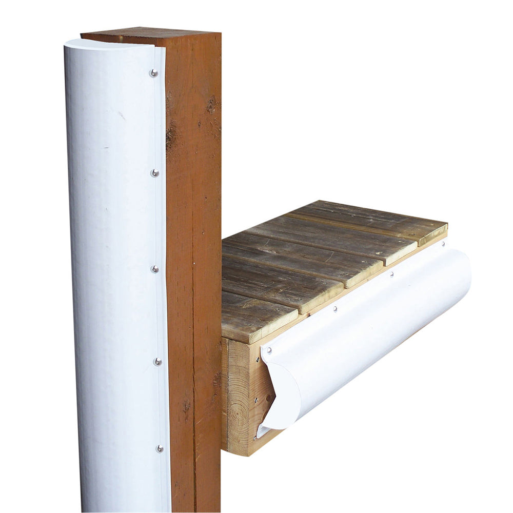 Dock Edge Piling Bumper - One End Capped - 6' - White [1020-F] - Bulluna.com