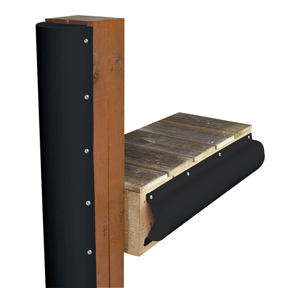 Dock Edge Piling Bumper - One End Capped - 6' - Black [1020-B-F] - Bulluna.com