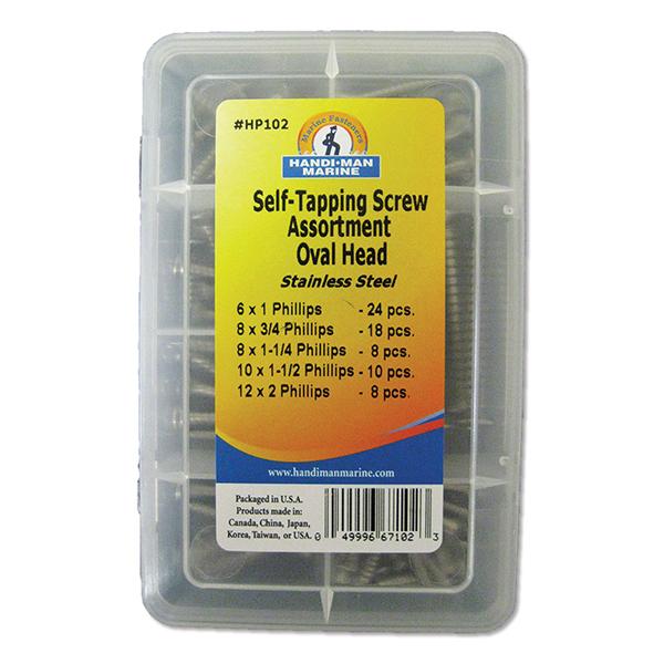 Handi-Man Marine Self-Tapping Screw Kit - Oval Head - Bulluna.com