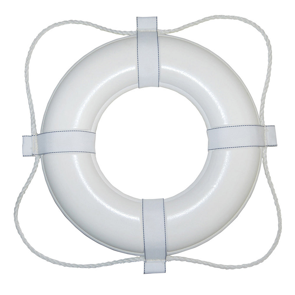 Taylor Made White 30" Foam Ring Buoy w/White Grab Line [380] - Bulluna.com