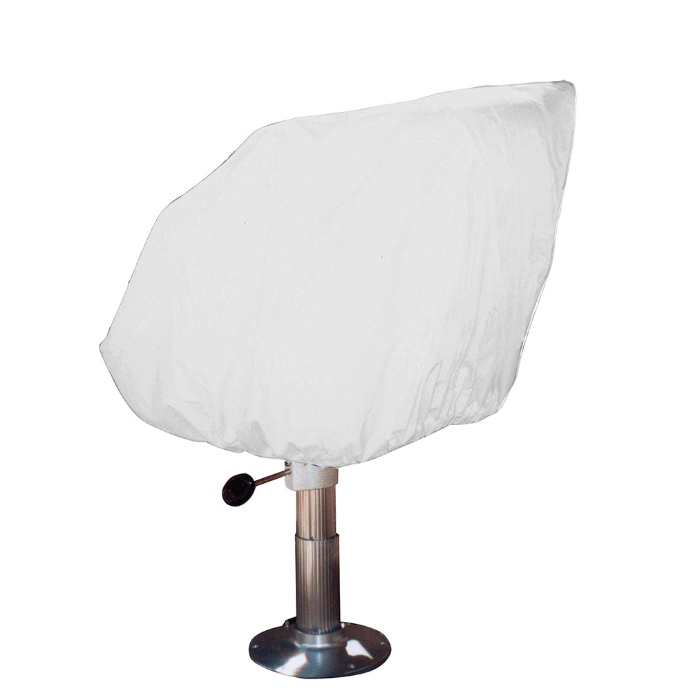 Taylor Made Helm/Bucket/Fixed Back Boat Seat Cover - Vinyl White [40230] - Bulluna.com