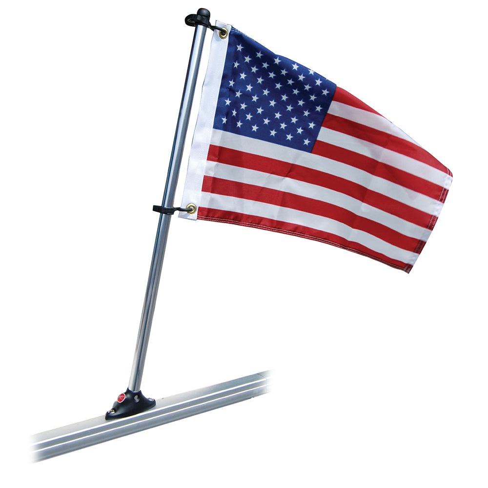 Taylor Made Pontoon 30" Flag Pole Mount & 16" x 24" US Flag [922] - Bulluna.com