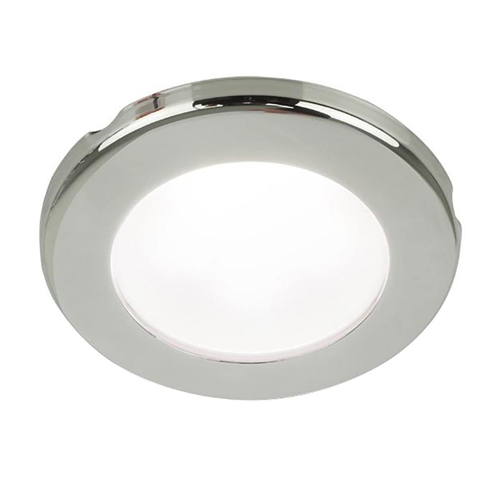 Hella Marine EuroLED 75 3" Round Screw Mount Down Light - White LED - Stainless Steel Rim - 12V [958110021] - Bulluna.com