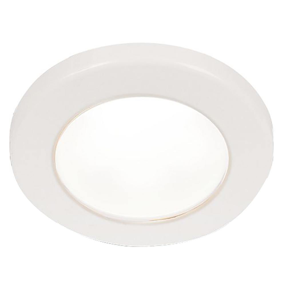 Hella Marine EuroLED 75 3" Round Screw Mount Down Light - White LED - White Plastic Rim - 24V [958110111] - Bulluna.com