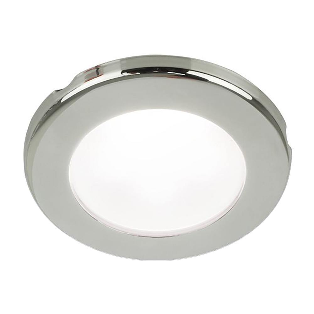 Hella Marine EuroLED 75 3" Round Screw Mount Down Light - White LED - Stainless Steel Rim - 24V [958110121] - Bulluna.com