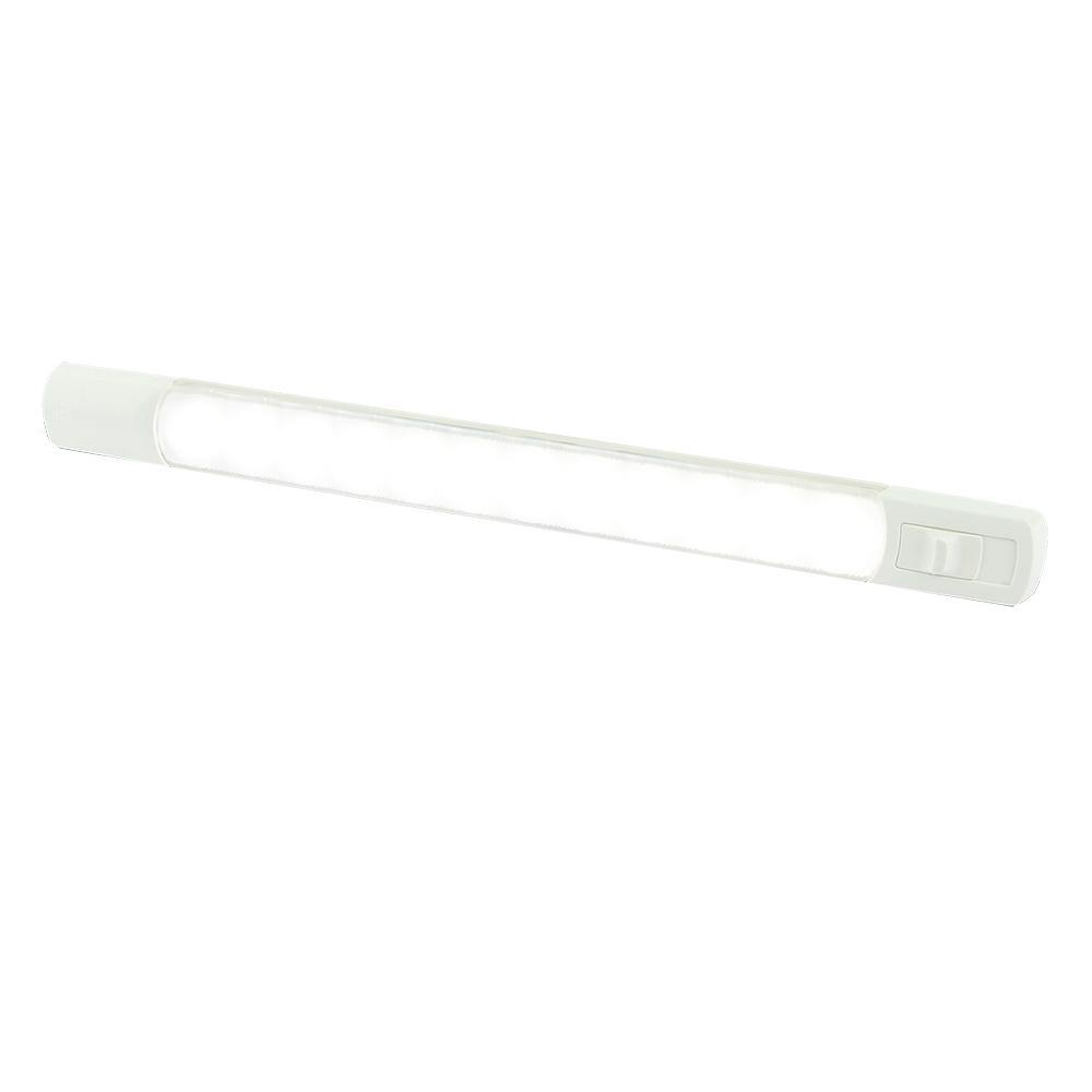 Hella Marine Surface Strip Light w/Switch - White LED - 12V [958123001] - Bulluna.com