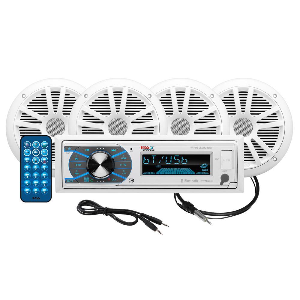 Boss Audio MCK632WB.64 Package AM/FM Digital Media Receiver; 2 Pairs of 6.5" Speakers  Antenna [MCK632WB.64] - Bulluna.com