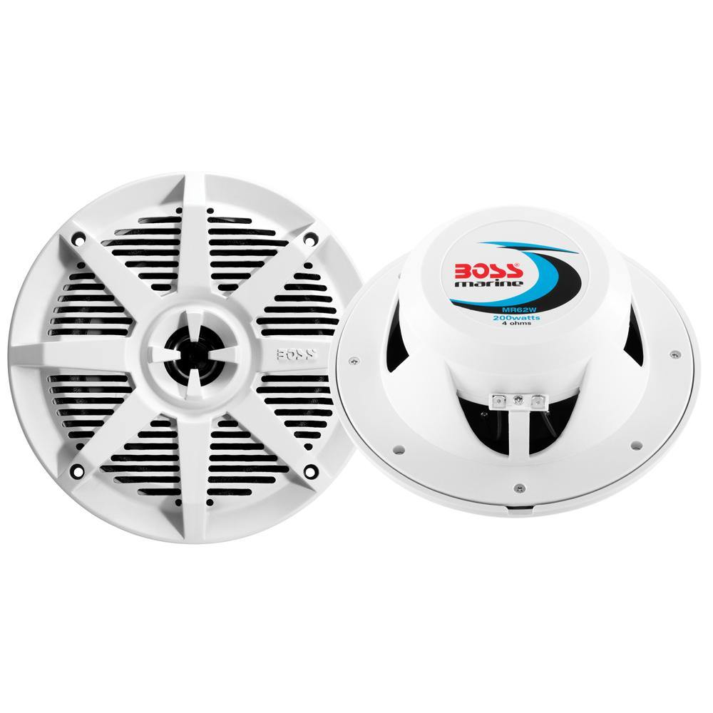 Boss Audio MR62W 6.5" 2-Way 200W Marine Speaker - White - Pair [MR62W] - Bulluna.com