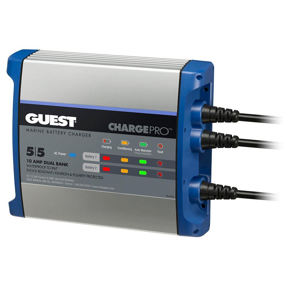 Guest On-Board Battery Charger 10A / 12V - 2 Bank - 120V Input [2711A] - Bulluna.com