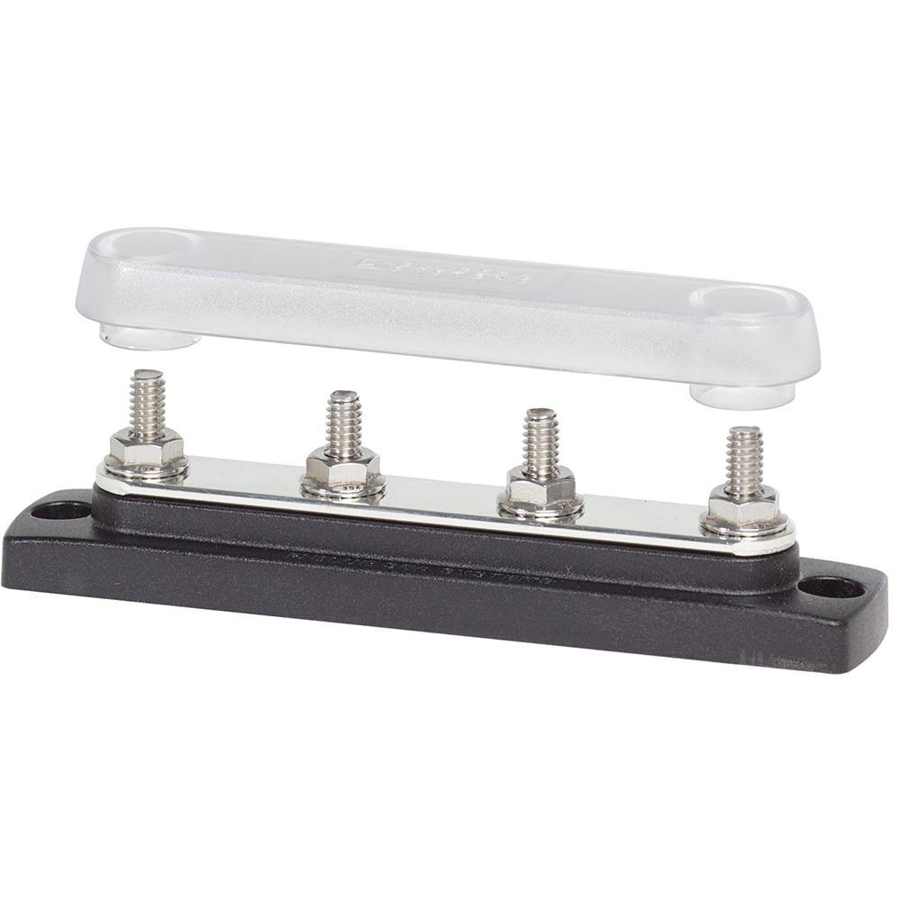 Blue Sea 2307 Common 150A BusBar - (4) 1/4"-20 Studs w/Cover [2307] - Bulluna.com