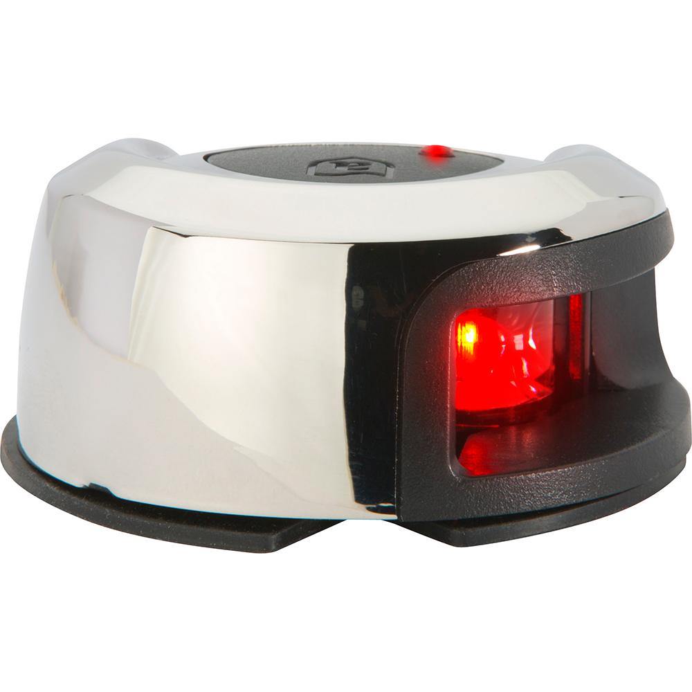 Attwood LightArmor Deck Mount Navigation Light - Stainless Steel - Port (red) - 2NM [NV2012SSR-7] - Bulluna.com