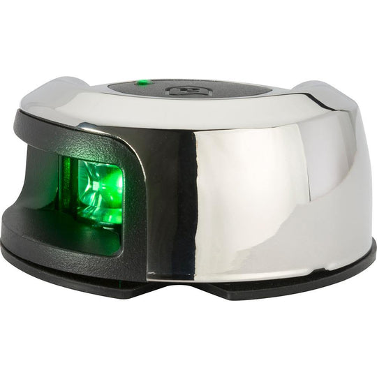 Attwood LightArmor Deck Mount Navigation Light - Stainless Steel - Starboard (green) - 2NM [NV2012SSG-7] - Bulluna.com