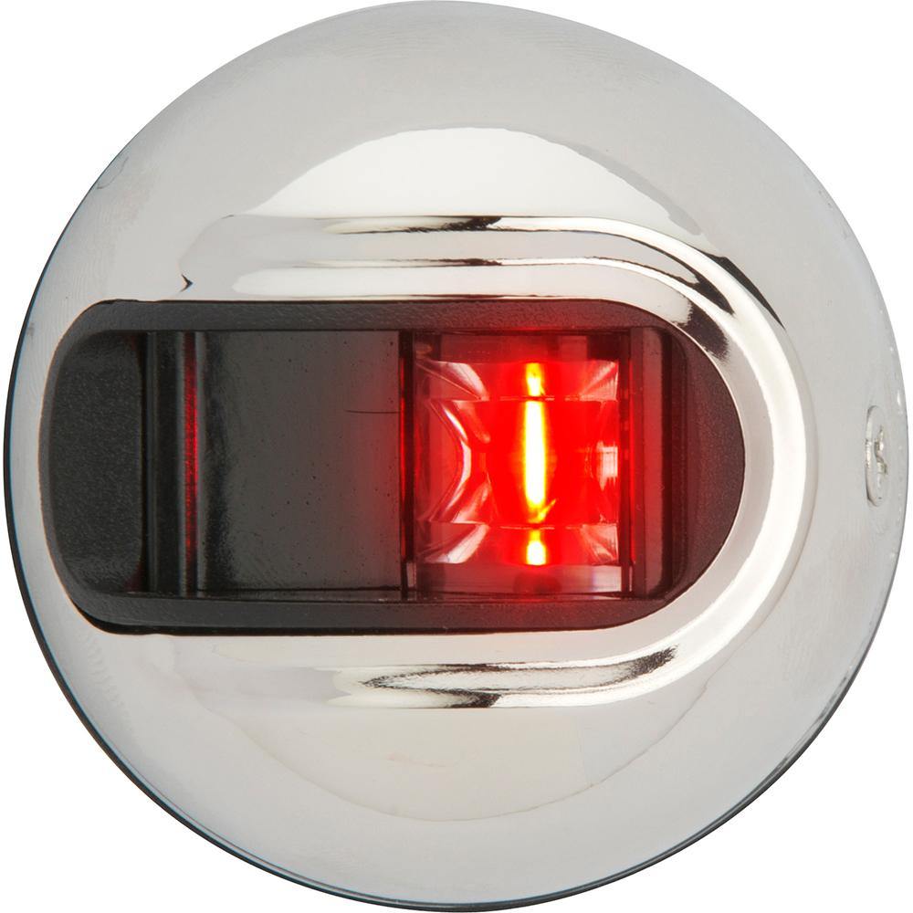 Attwood LightArmor Vertical Surface Mount Navigation Light - Port (red) - Stainless Steel - 2NM [NV3012SSR-7] - Bulluna.com