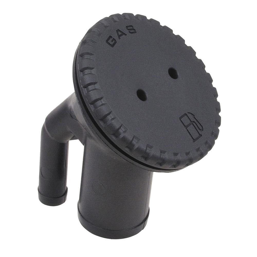 Perko 0542 Vented Fill f/1-1/2" Hose - Angled Neck - Gas - Black [0542DPGBLK] - Bulluna.com