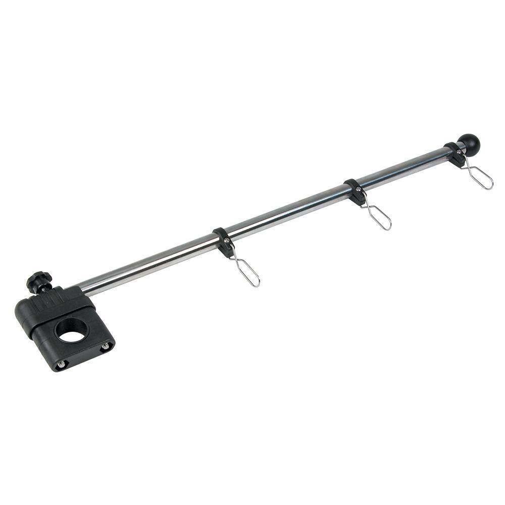 Whitecap 17" Rail Mount Flag Pole - 1/2" Diameter, Stainless Steel Staff Nylon Mount [S-5010] - Bulluna.com