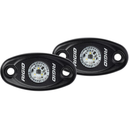 RIGID Industries A-Series Black High Power LED Light - Pair - Blue [482113] - Bulluna.com