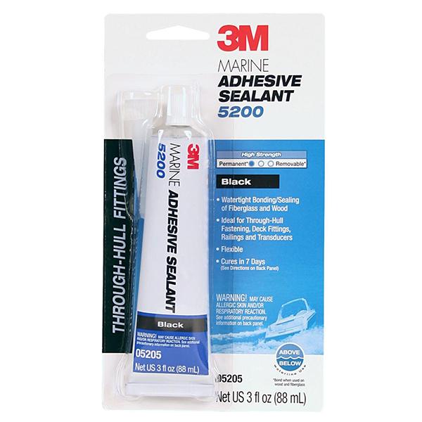 3M Marine 5200 Adhesive/Sealant - 3 Ounces - Black - Bulluna.com