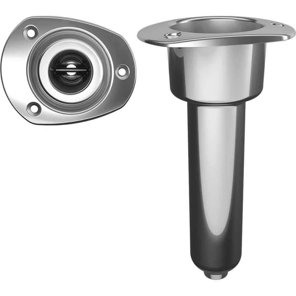 Mate Series Stainless Steel 0 Rod  Cup Holder - Drain - Oval Top [C2000D] - Bulluna.com