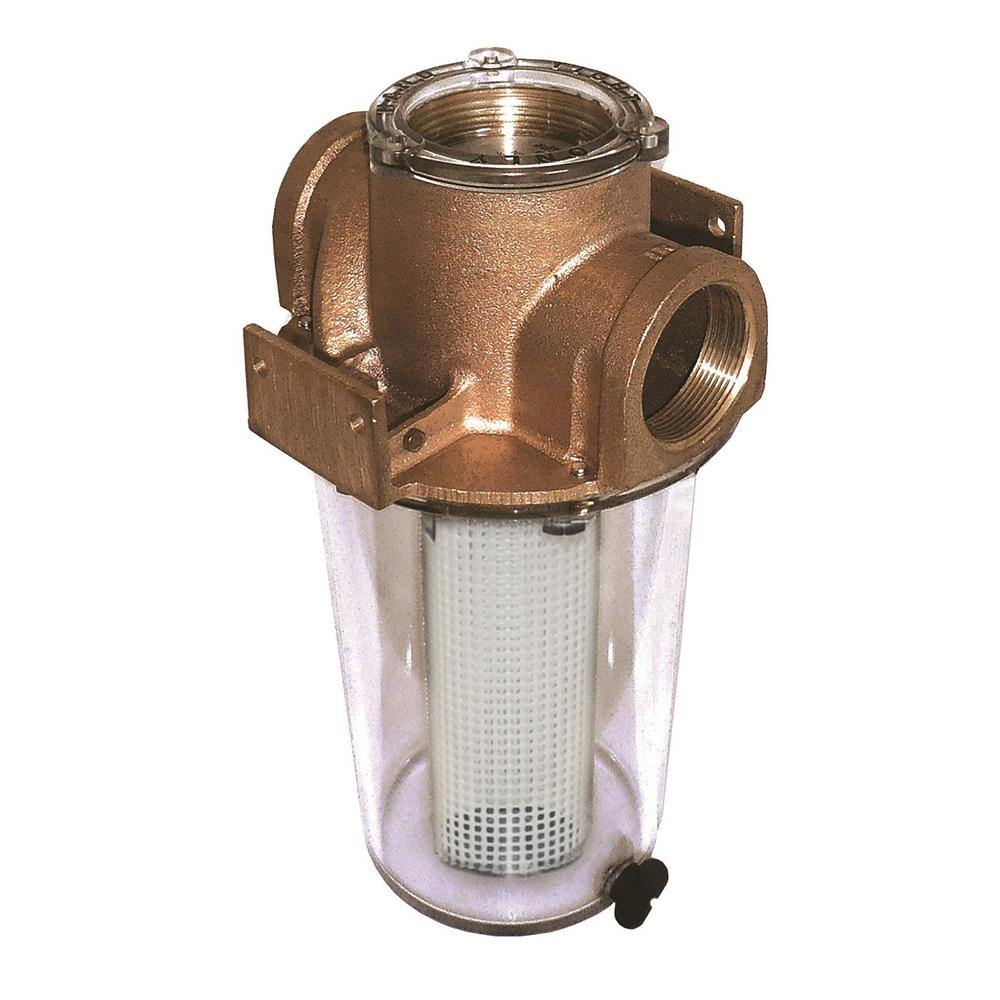 GROCO ARG-500 Series 1/2" Raw Water Strainer w/Non-Metallic Plastic Basket [ARG-500-P] - Bulluna.com