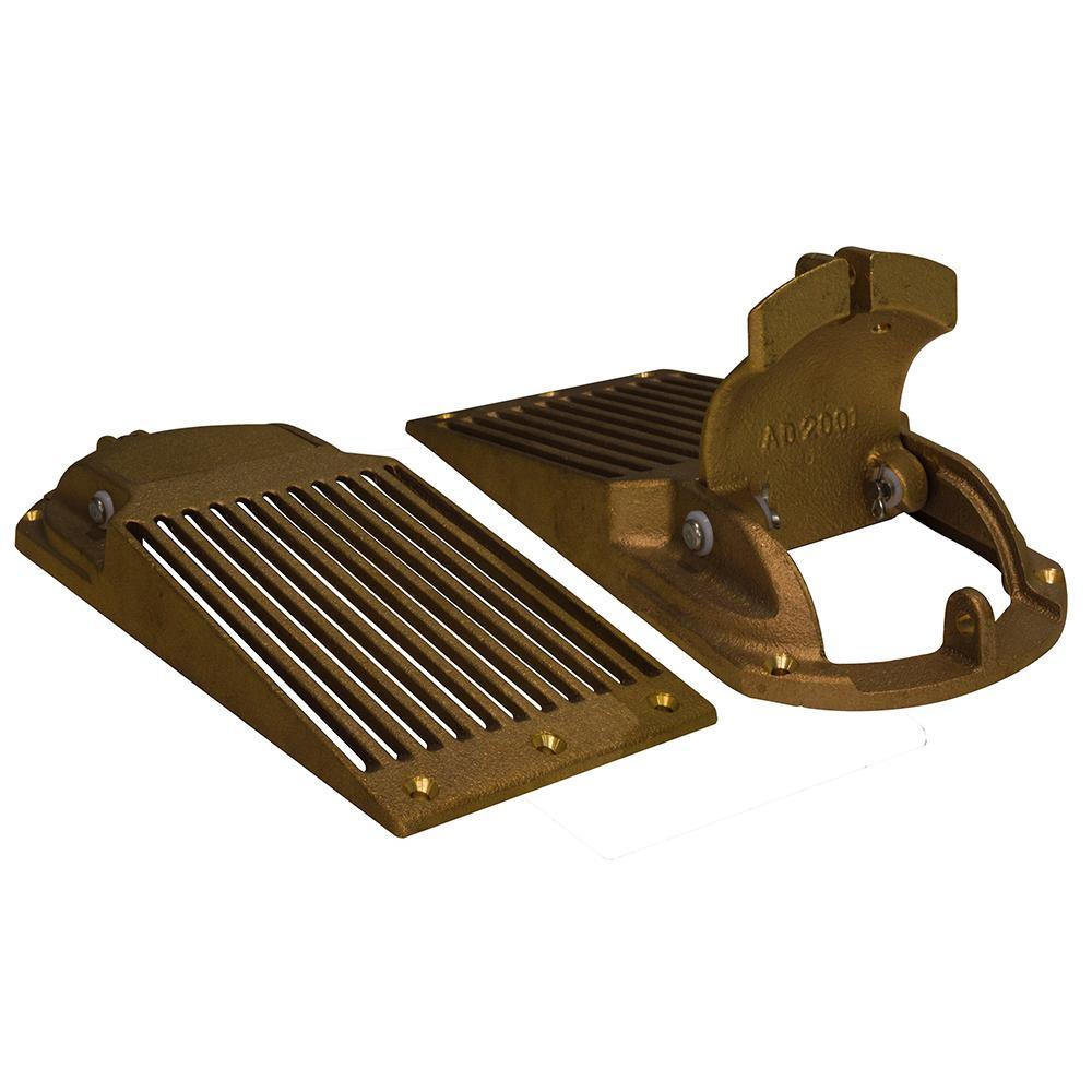 GROCO Bronze Slotted Hull Scoop Strainer w/Access Door f/Up to 1-1/4" Thru Hull [ASC-1250] - Bulluna.com