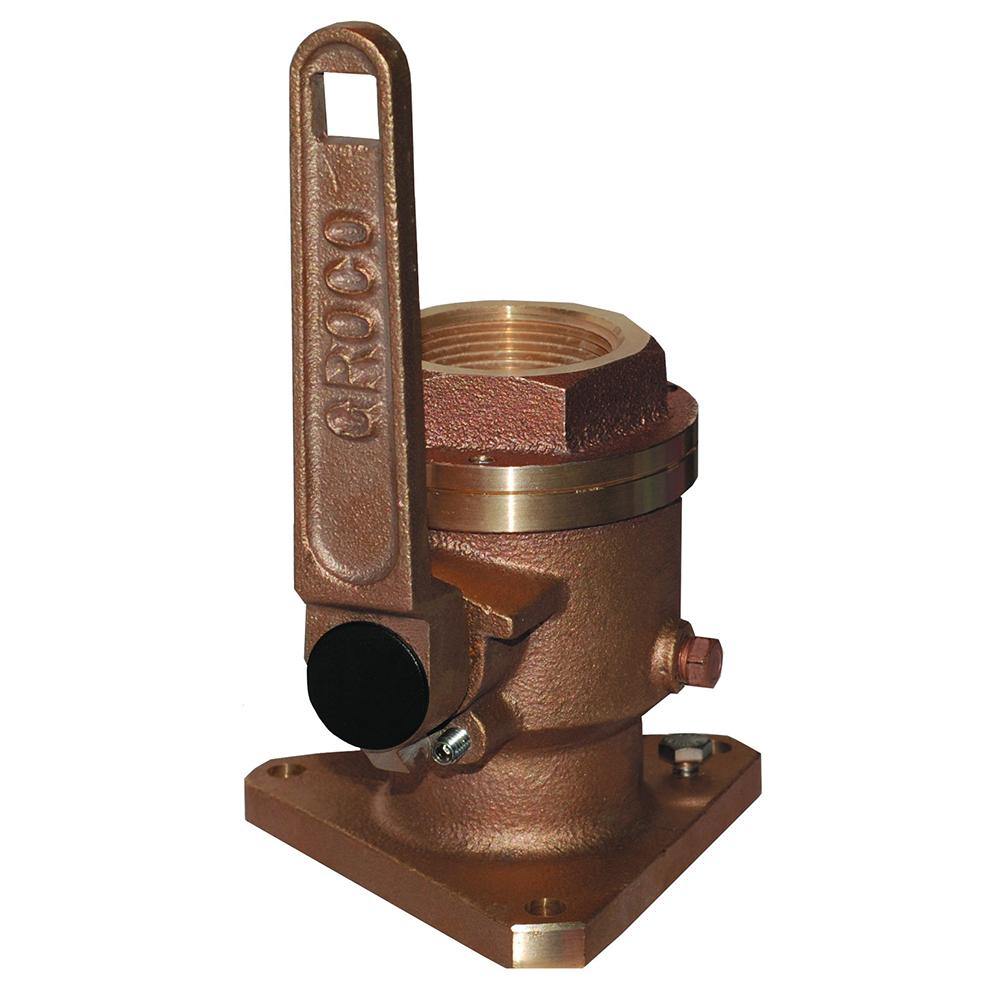 GROCO 3/4" Bronze Flanged Full Flow Seacock [BV-750] - Bulluna.com