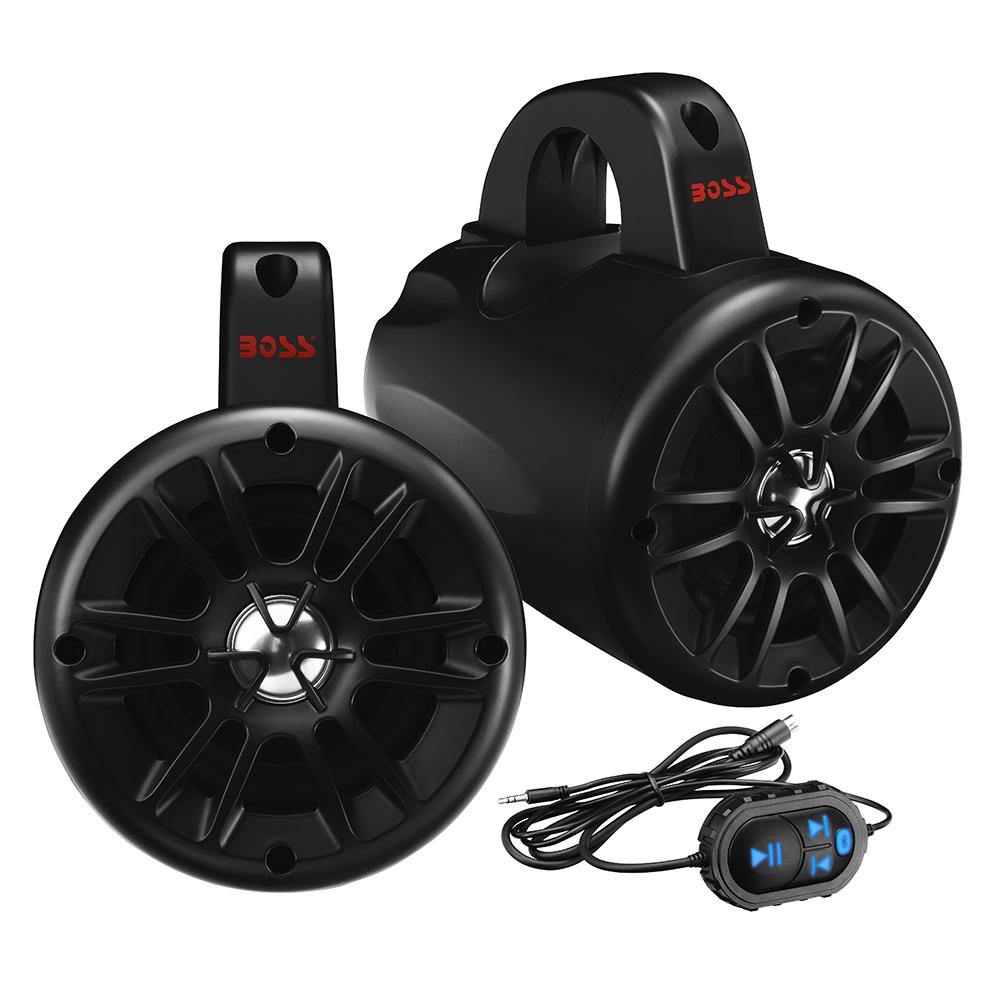 Boss Audio BM40AMPBT 4" 2-Way Amplified Roll Cage/Waketower Speaker Pods w/Bluetooth Controller [BM40AMPBT] - Bulluna.com