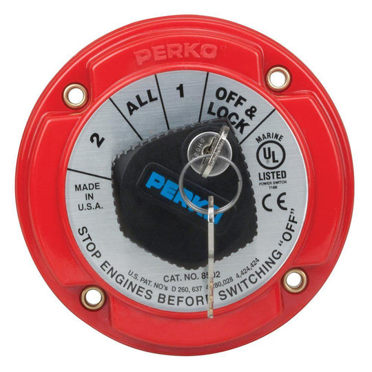 Perko Medium Duty Battery Selector Switch w/Key Lock [8502DP] - Bulluna.com