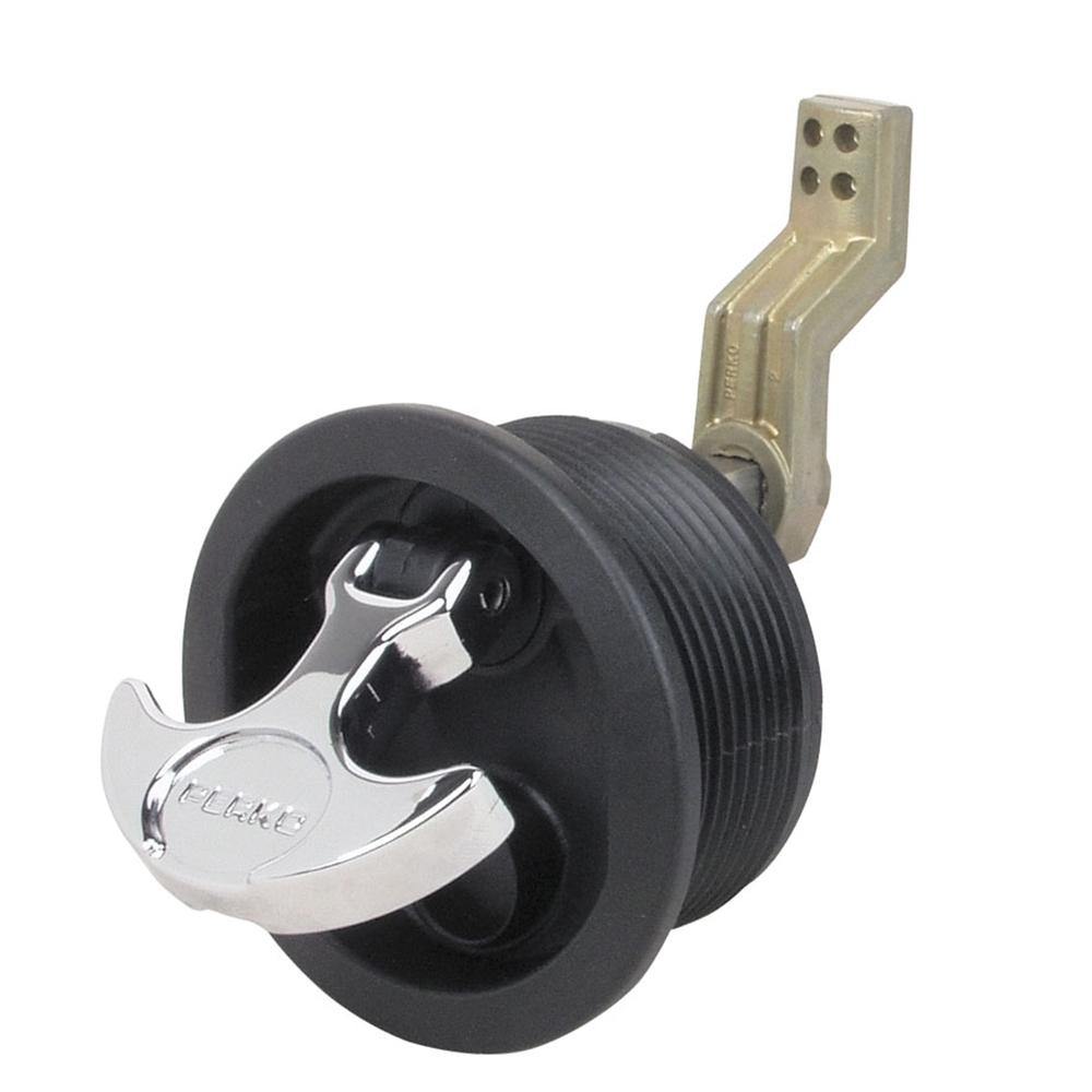 Perko Surface Mount Latch f/Smooth  Carpeted Surfaces w/Offset Cam Bar [1092DP1BLK] - Bulluna.com