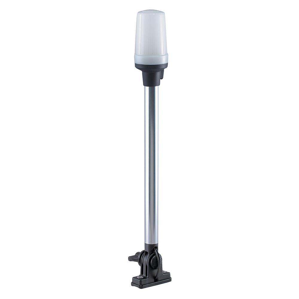 Perko Fold Down All-Round Pole Light - Vertical Mount - White [1137DP0CHR] - Bulluna.com