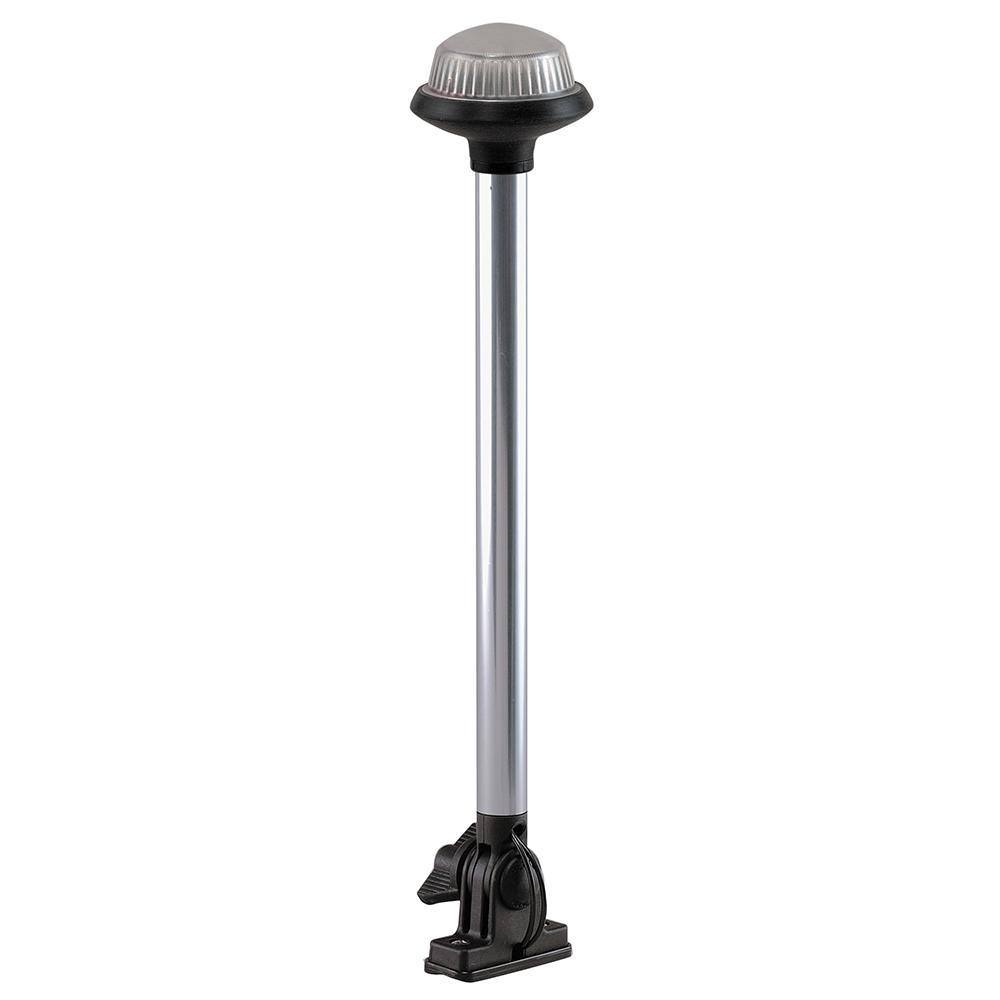 Perko Fold Down All-Round Frosted Globe Pole Light - Vertical Mount - White [1637DP0CHR] - Bulluna.com