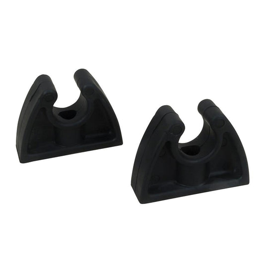 Perko Pole Storage Clips - Black - Pair [0477DP0BLK] - Bulluna.com