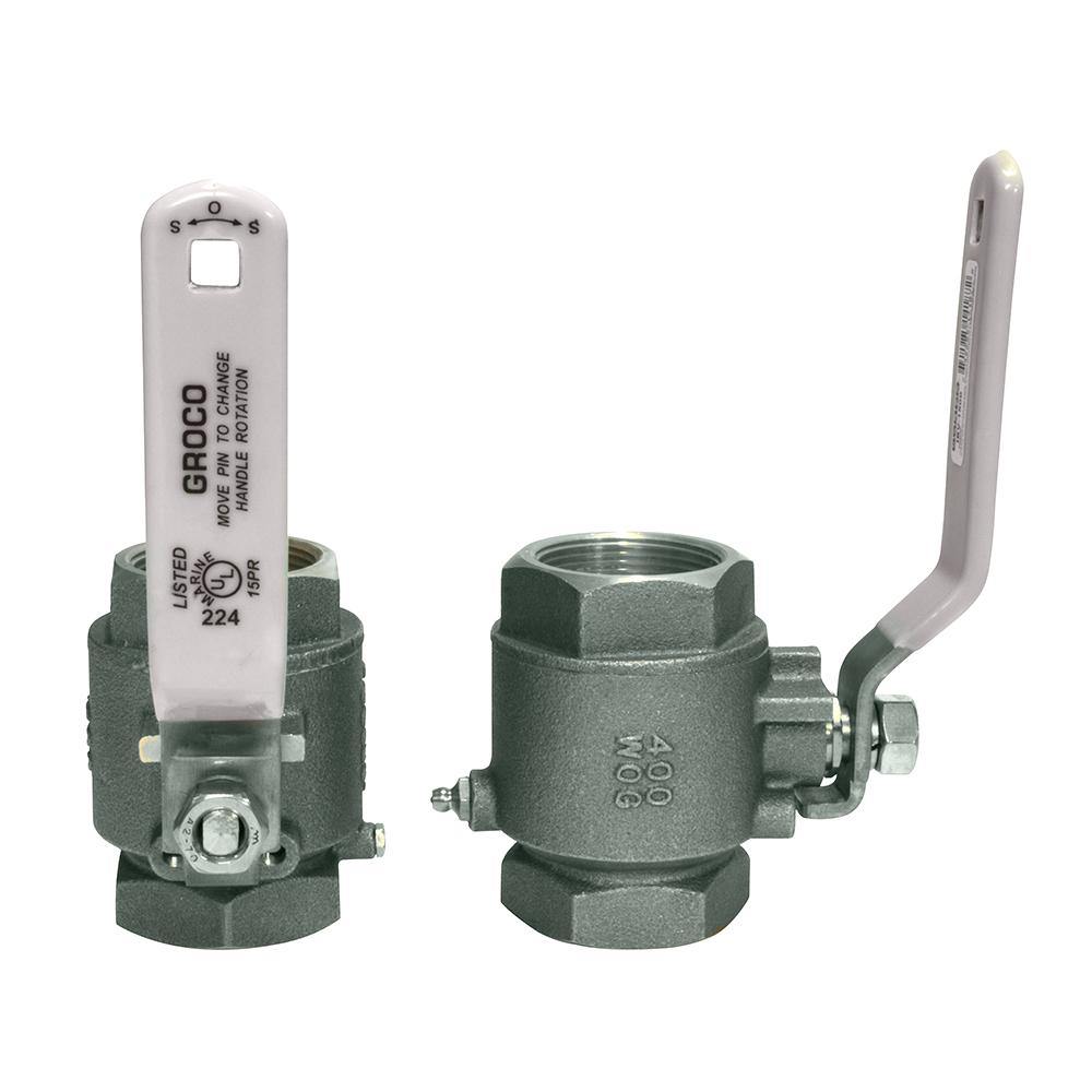 GROCO 1/4" NPT #316 Stainless Steel In-Line Ball Valve [IBV-250-S] - Bulluna.com