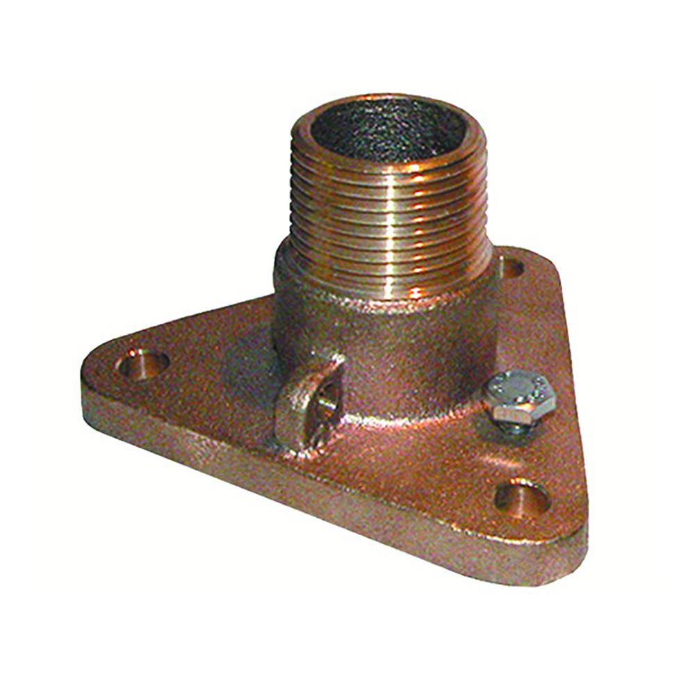 GROCO 3/4" Bronze NPS to NPT Flange Adapter [IBVF-750] - Bulluna.com