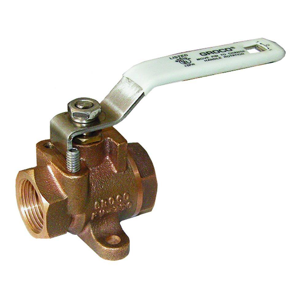 GROCO 1/4" NPT Bronze Inline Fuel Valve [FV-250] - Bulluna.com