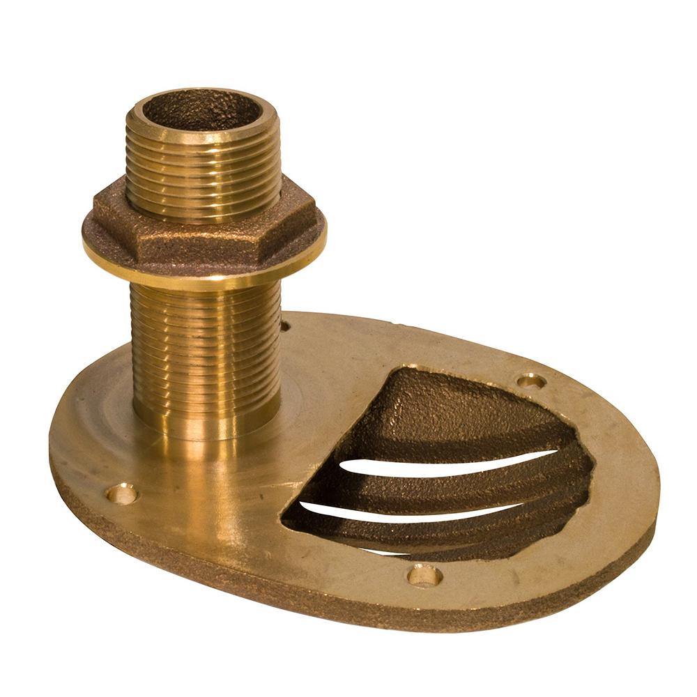 GROCO 2" Bronze Combo Scoop Thru-Hull w/Nut [STH-2000-W] - Bulluna.com