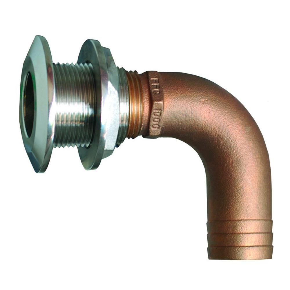 GROCO 3/4" 90 Degree Hose Thru-Hull Fitting [HTHC-750-S] - Bulluna.com