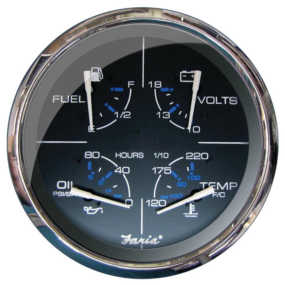 Faria Chesapeake Black 5" Multifunction Gauge [33762] - Bulluna.com