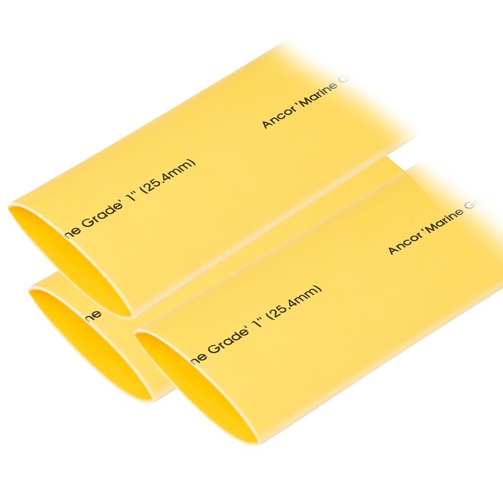 Ancor Heat Shrink Tubing 1" x 12" - Yellow - 3 Pieces [307924] - Bulluna.com