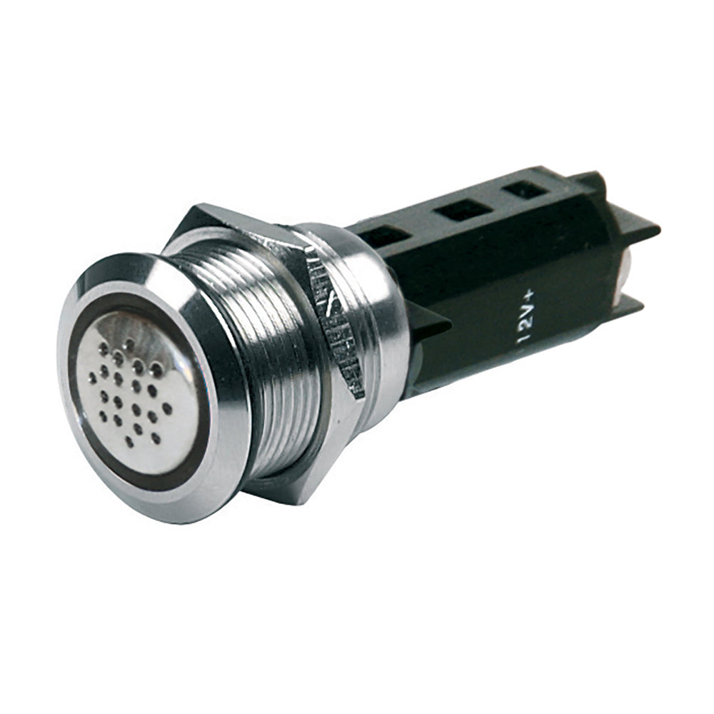 BEP 12V Buzzer w/Red LED Warning Light - Stainless Steel [80-511-0009-00] - Bulluna.com